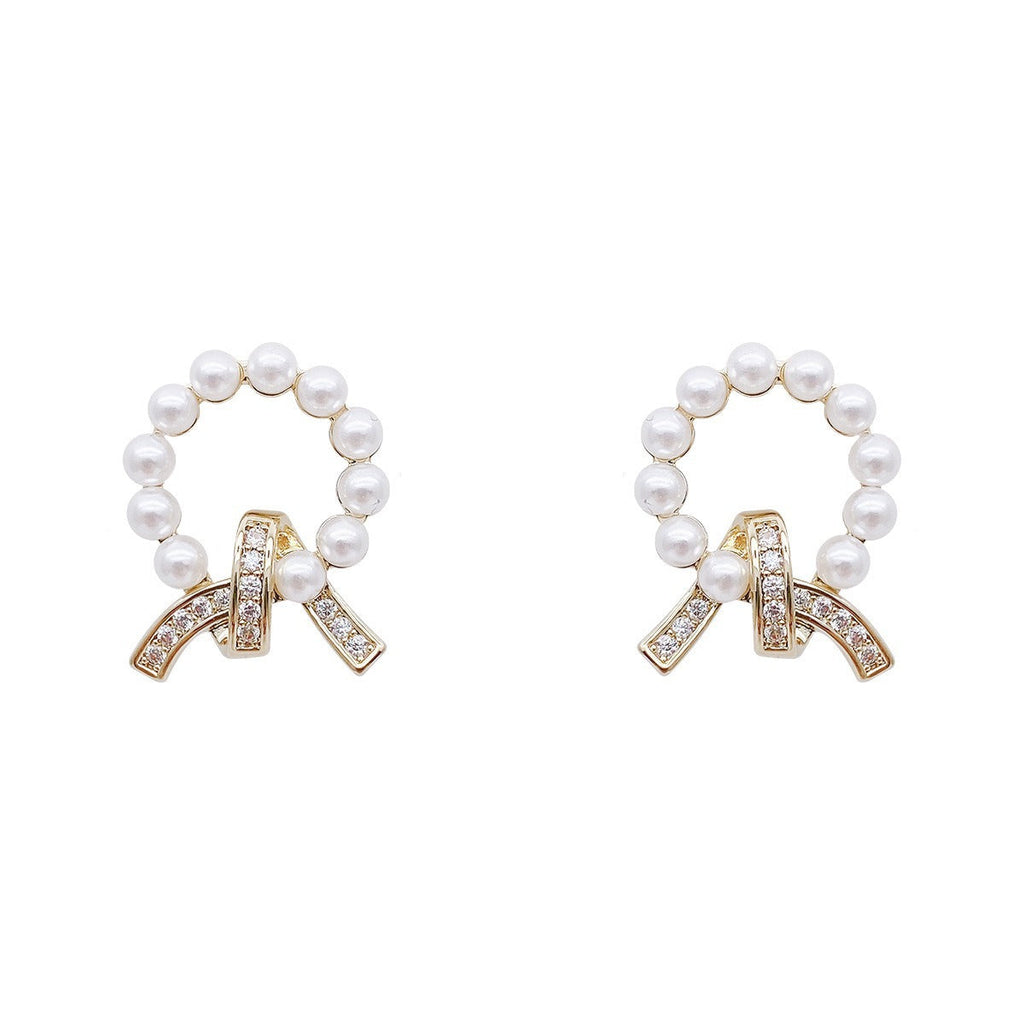 Vintage Rhinestone Stud Earrings for Women