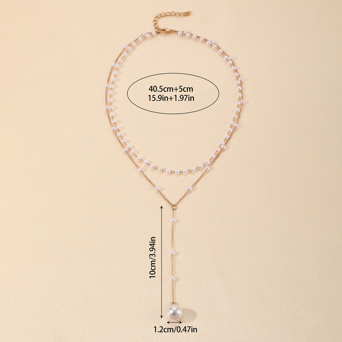 New Pearl Necklace Tassel Layered Necklace