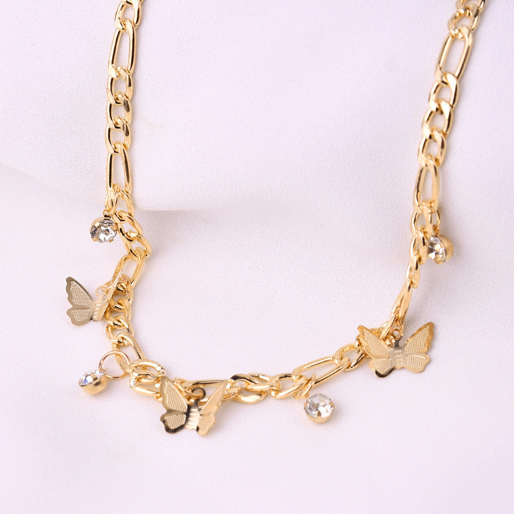 Butterfly Crystal Rhinestone Jewelry Choker Necklaces