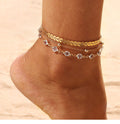 Crystal Anklet Set Simple Ankle for Women