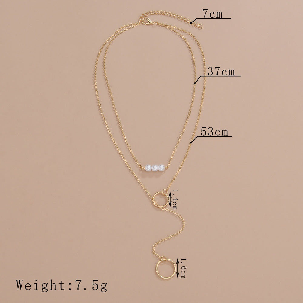 Pearl Drop Lariat Necklace