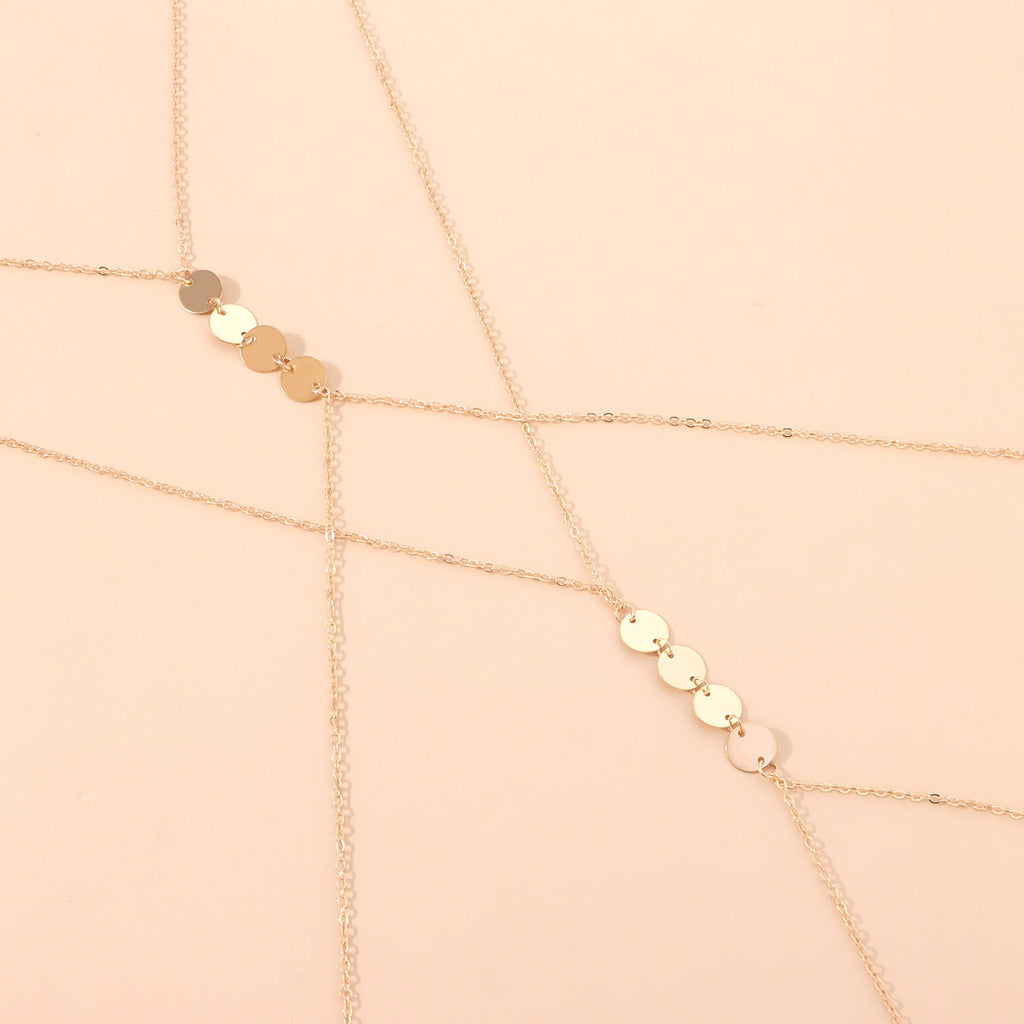 Body Jewelry Sexy Women Round Sequin Body Chain