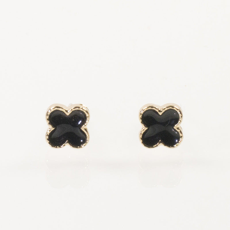Owl Clover Stud Earrings Set