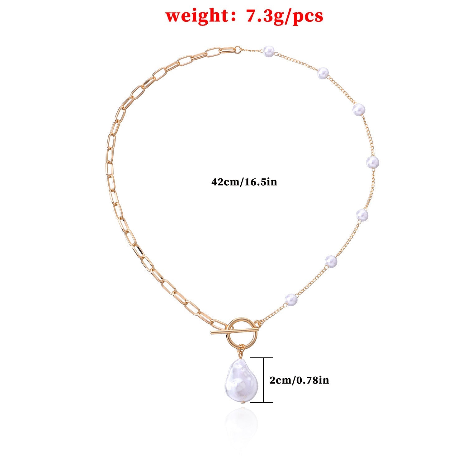 Vintage Pearl Round Bead Necklace Womens