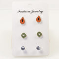 Kiwi avocado stud earrings set