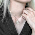 Double Layer Link Chain Coin Necklace