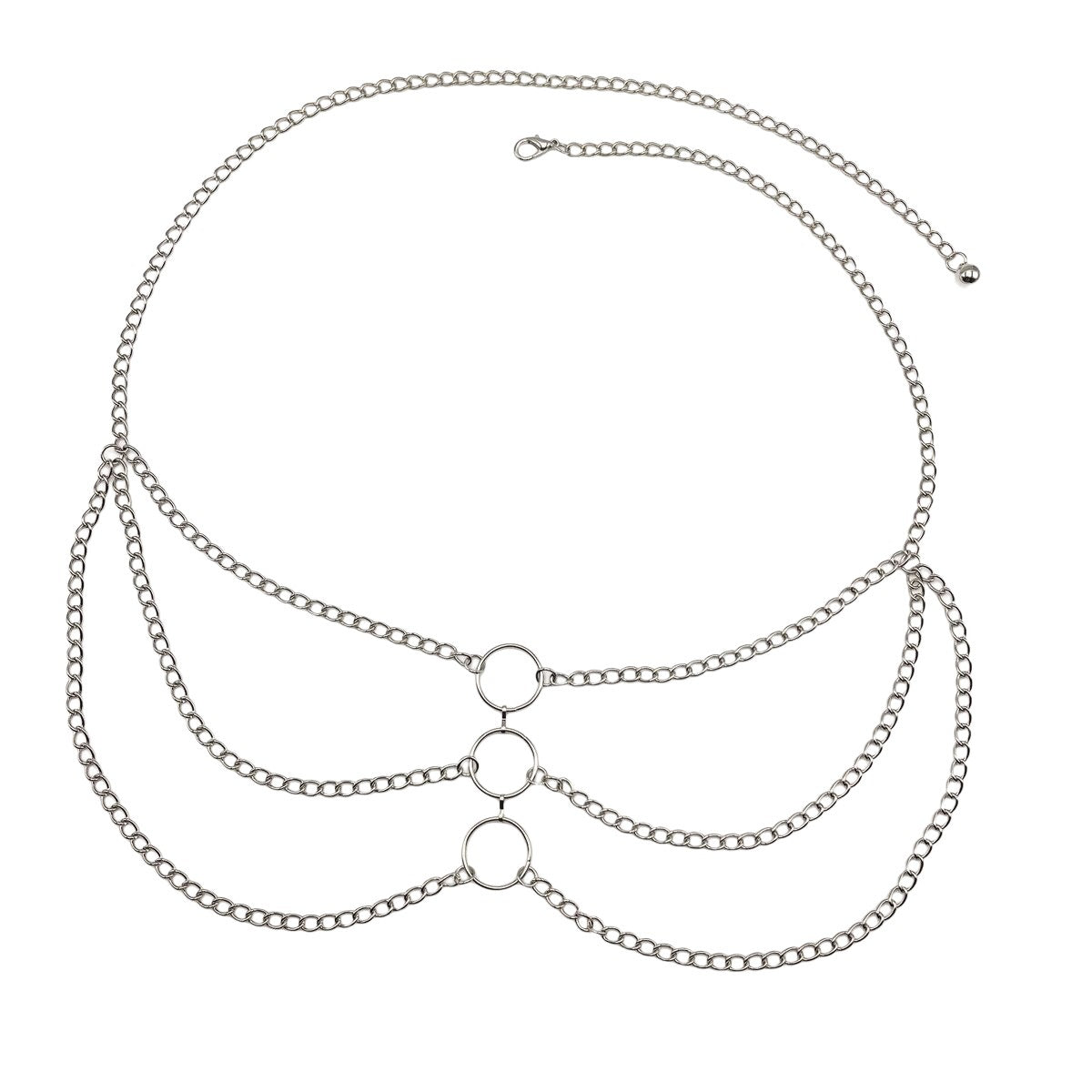 Metal Body Chain Tassel Multilayer Sexy Waist Chain for Women