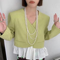 Luxury Pearl Beads extra Long Party Necklace