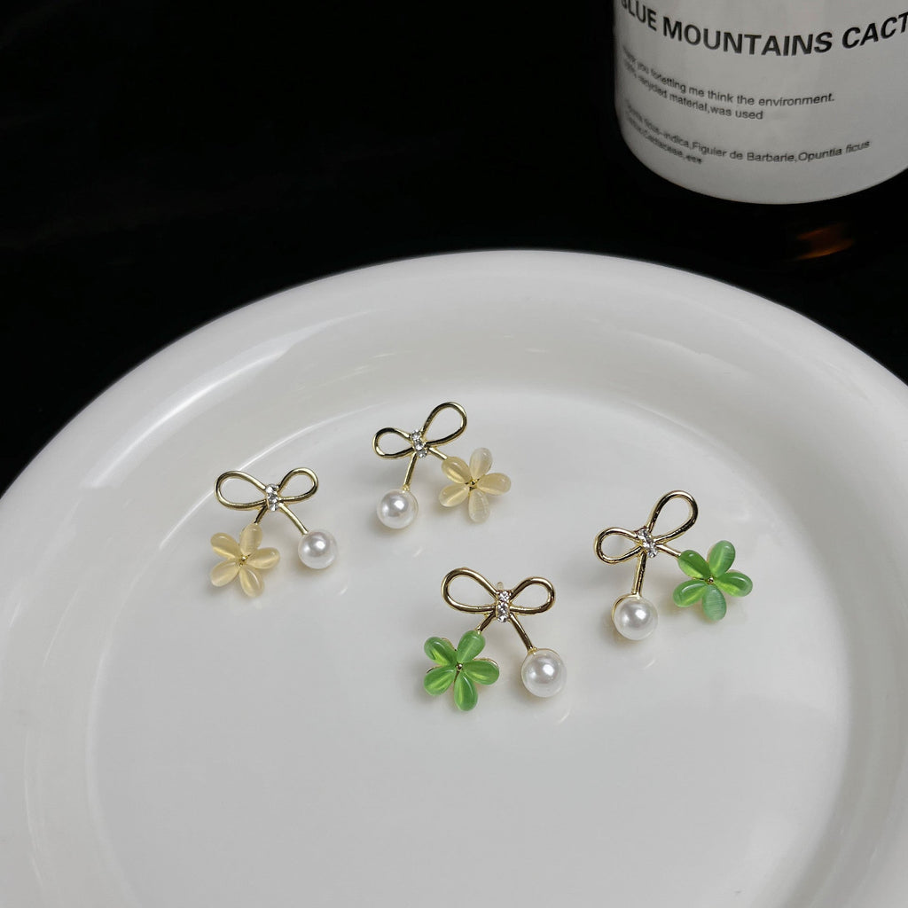 Opal Flower Earrings Women