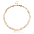 Multi Arrow Chain Choker Necklace Women Two Layers