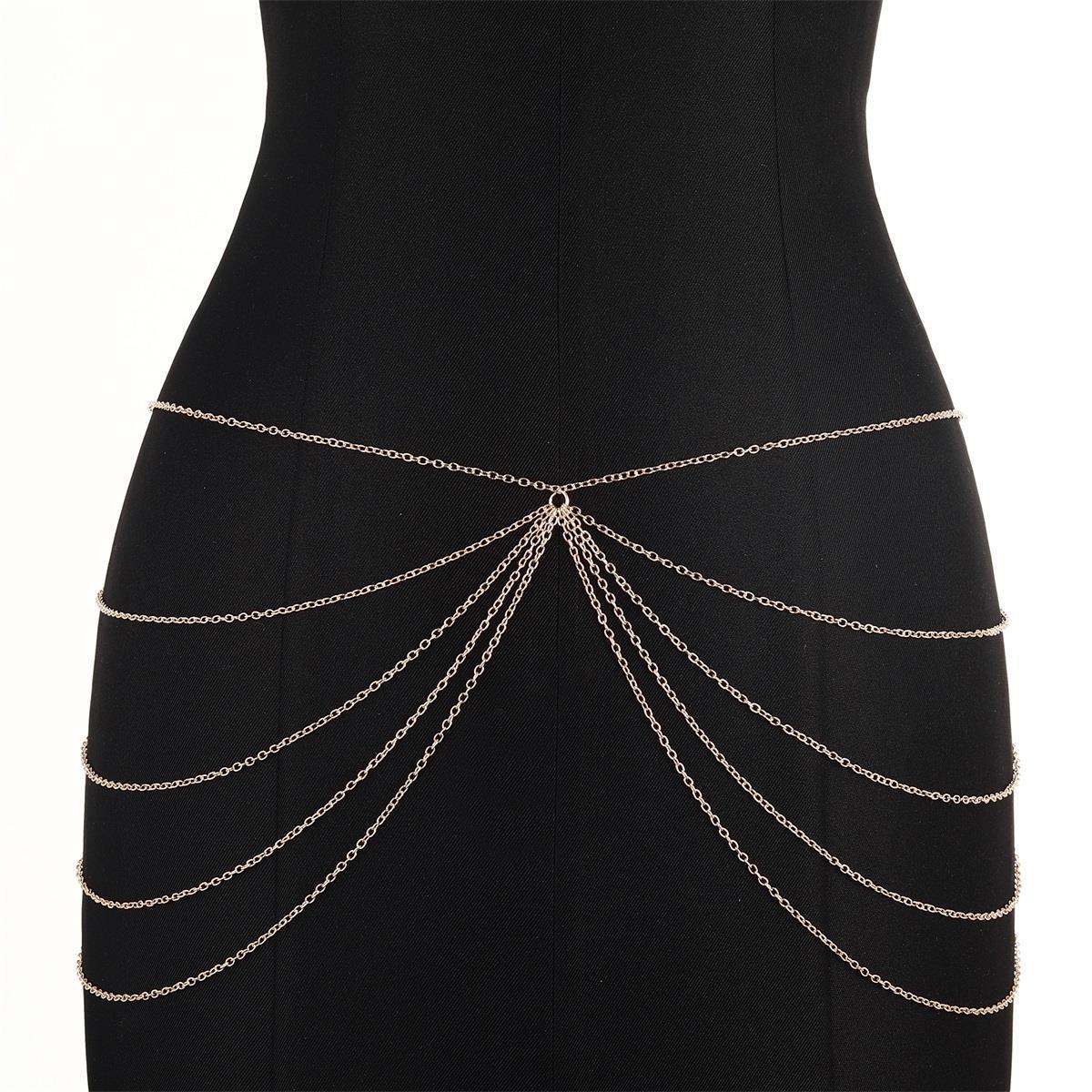 Sexy Multi-Layer Bikini Decoration Waist Chain Body Chain