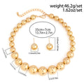 Hip-hop Punk Large Beads Short Necklace Women CCB Beads