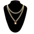 Punk Chain Necklace With Lock