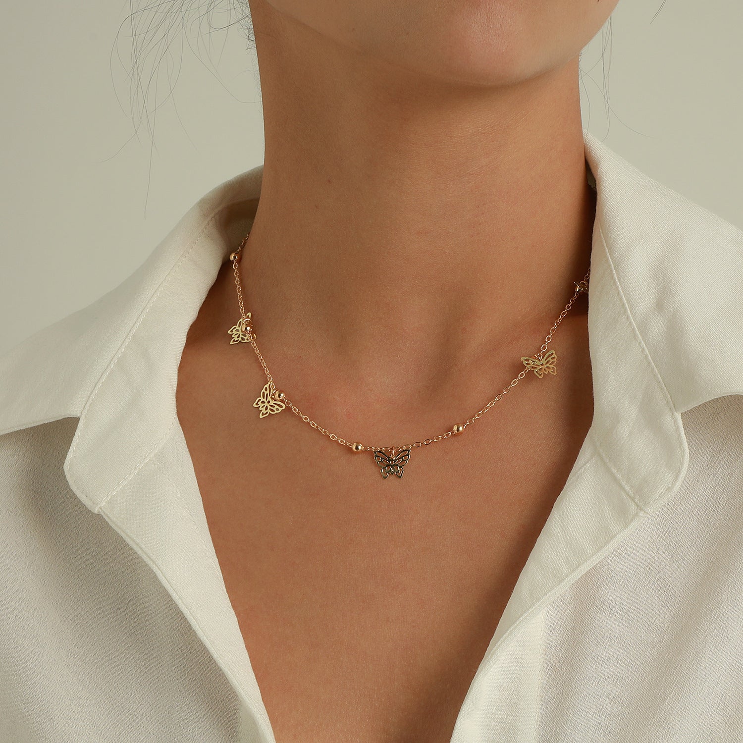 Multilayer Butterfly Pendant Necklaces
