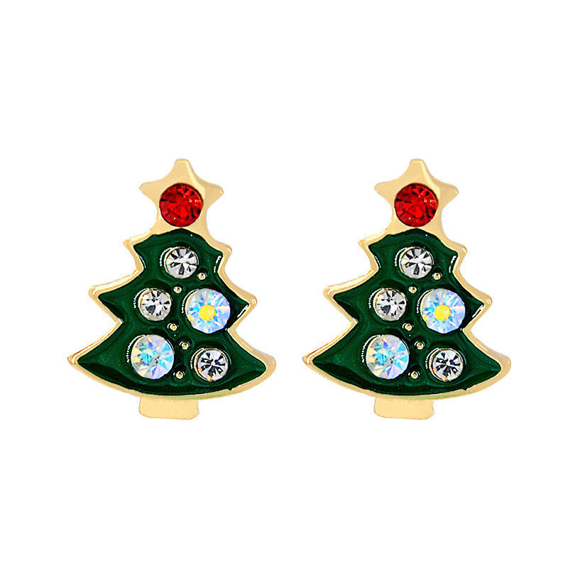 Christmas Stone Tree Earrings