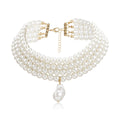 Multi Layer Baroque Pearl Choker Necklace for Women