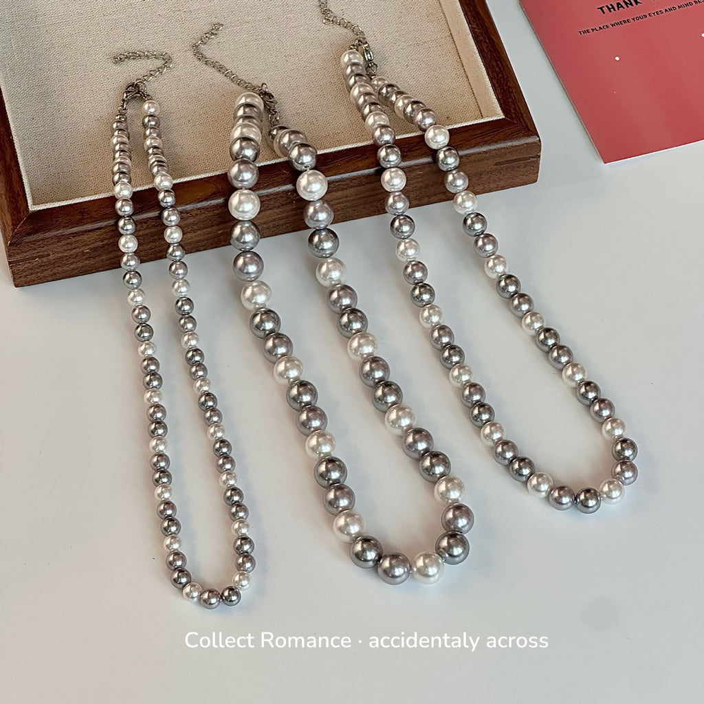 Imitation Pearl Beads Handmade Ball Chain Collar Necklace