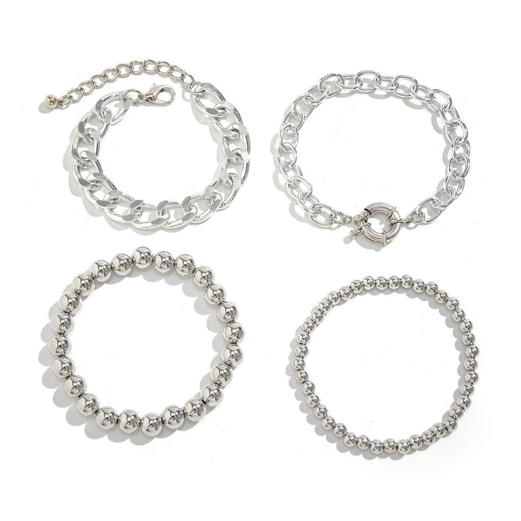 Boho Fashion Chunky Chain Bracelets Set