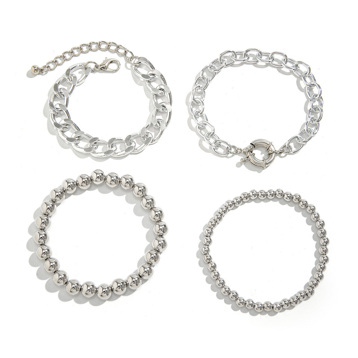 Boho Fashion Chunky Chain Bracelets Set