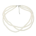 Multi Layered Pearl Necklace Elegant Banquet Bride