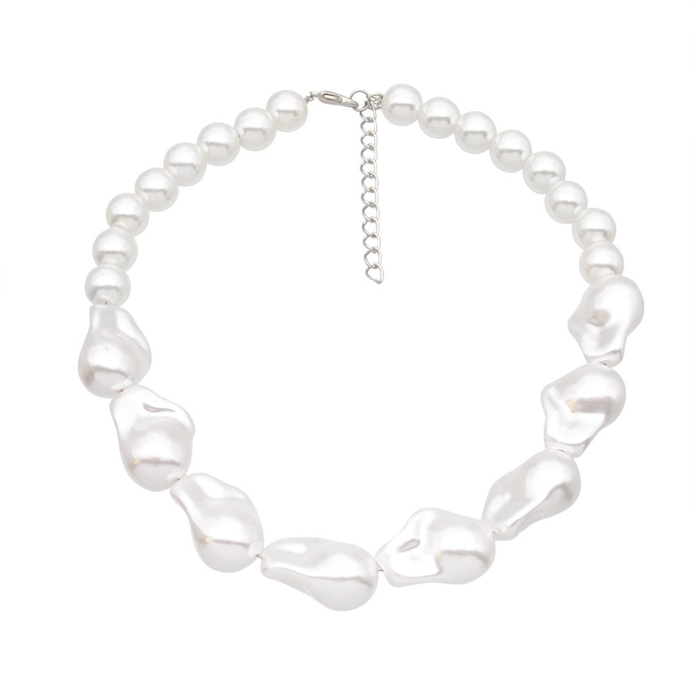 Baroque Pearl Necklace Women's Neck Choker Collarbone Chain Accessories