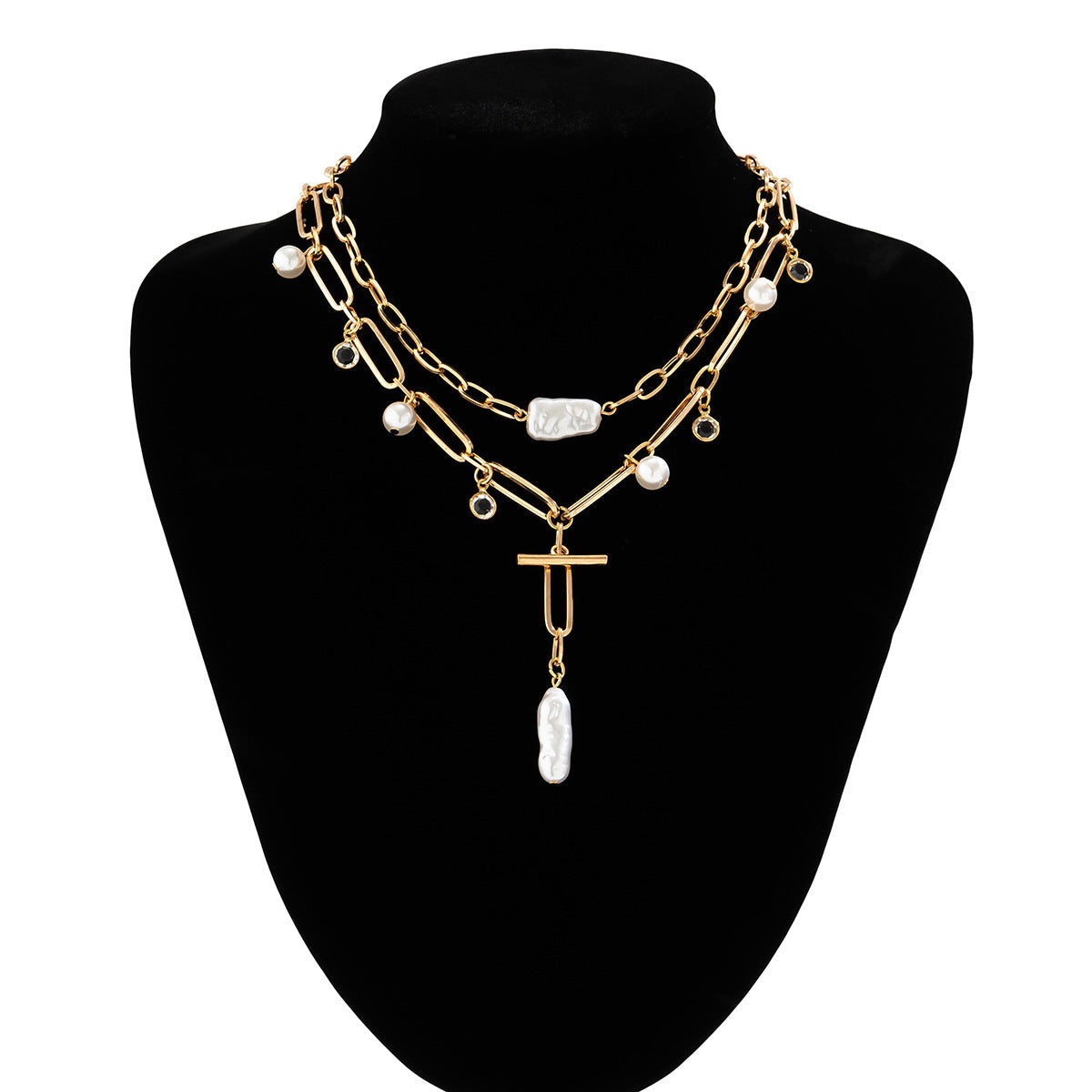 Baroque Irregular Choker Pearl Chain Necklace