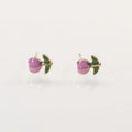 Enamel Tulips Flower Stud Earrings