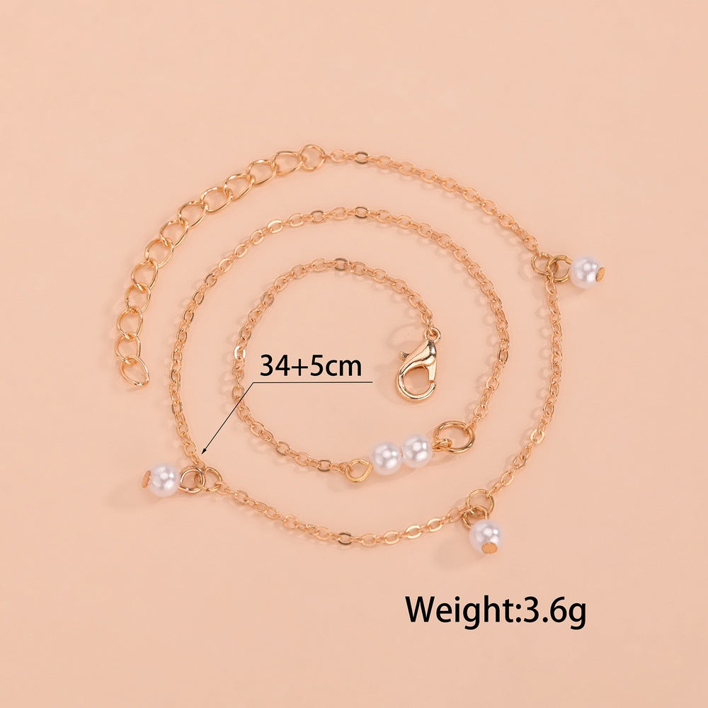 Tiny Pearl Chain Necklace