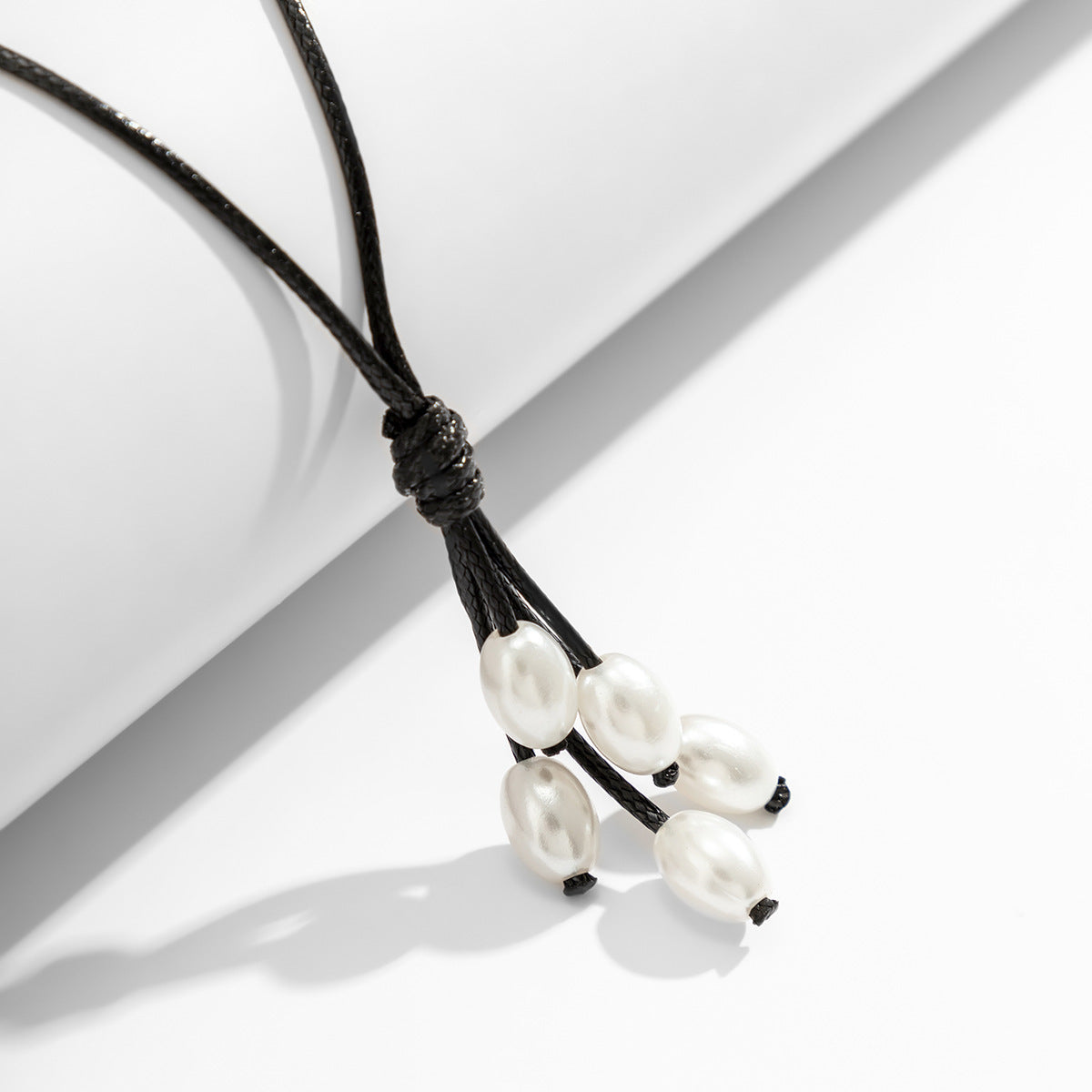 Simple Wax Cord Tassel Necklace