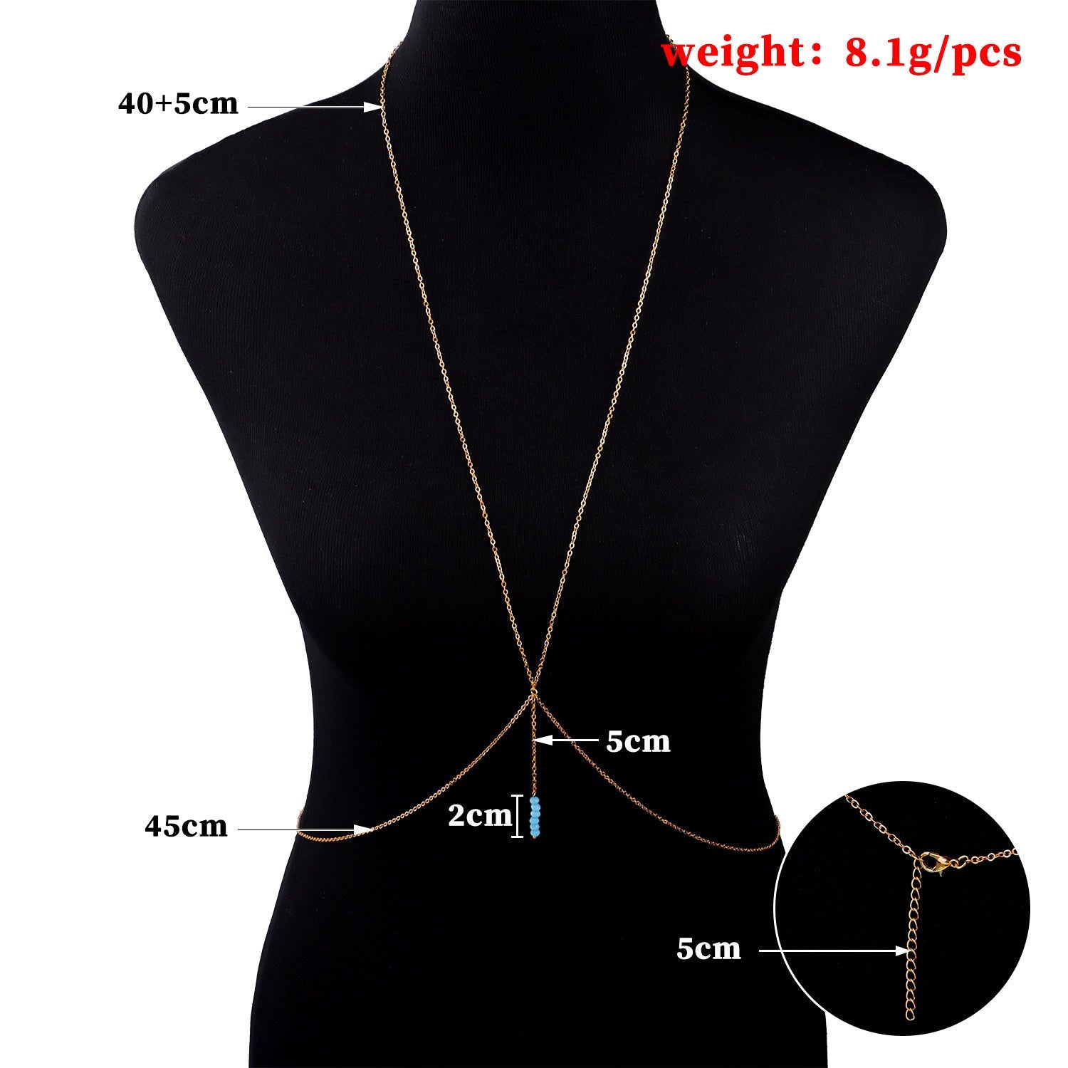 Sexy Summer Body Bikini Chest Chain Harness Jewelry
