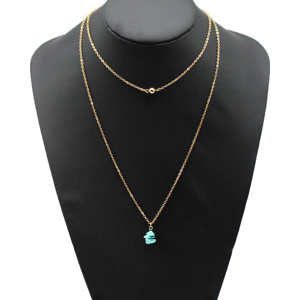 Gemstone Nature Stone Chain Necklace