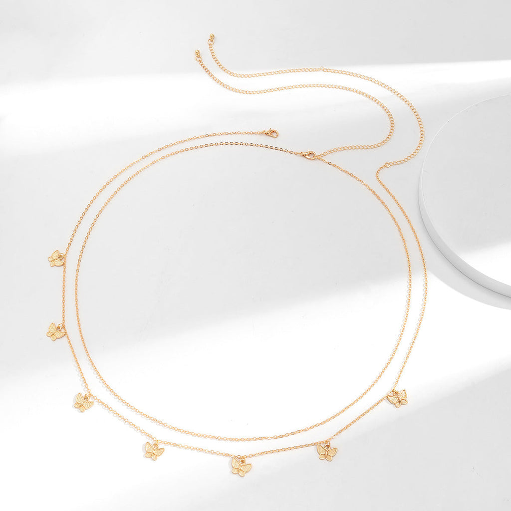 Butterfly Pendant Waist Chain Elegant Waist Belly Chain Jewelry Body Chain