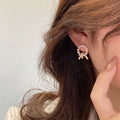 Vintage Rhinestone Stud Earrings for Women
