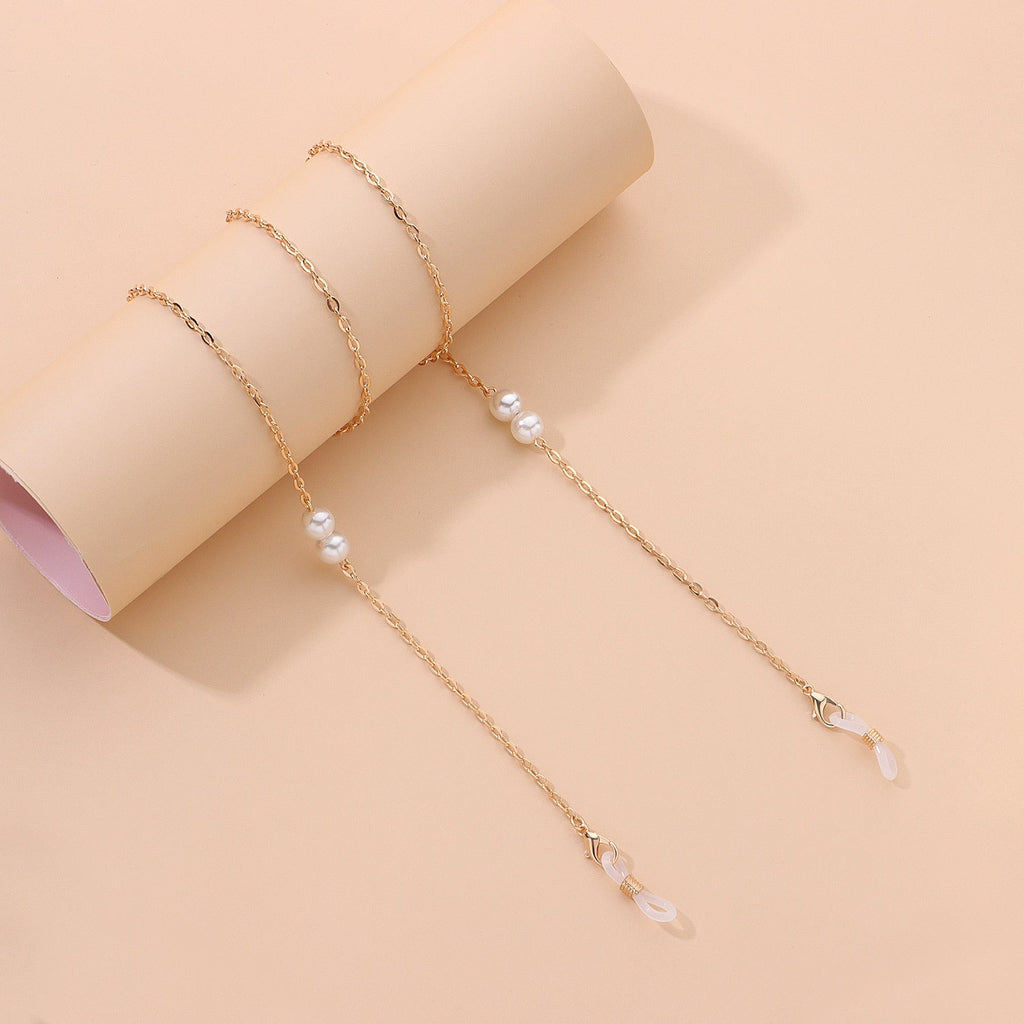 Pearl Eyeglass Chain Beaded Sunglasses Neck Holder