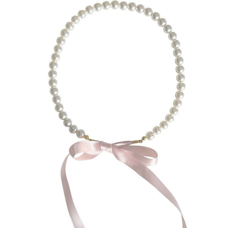Party Jewelry Long Black Ribbon Choker Necklace for Women