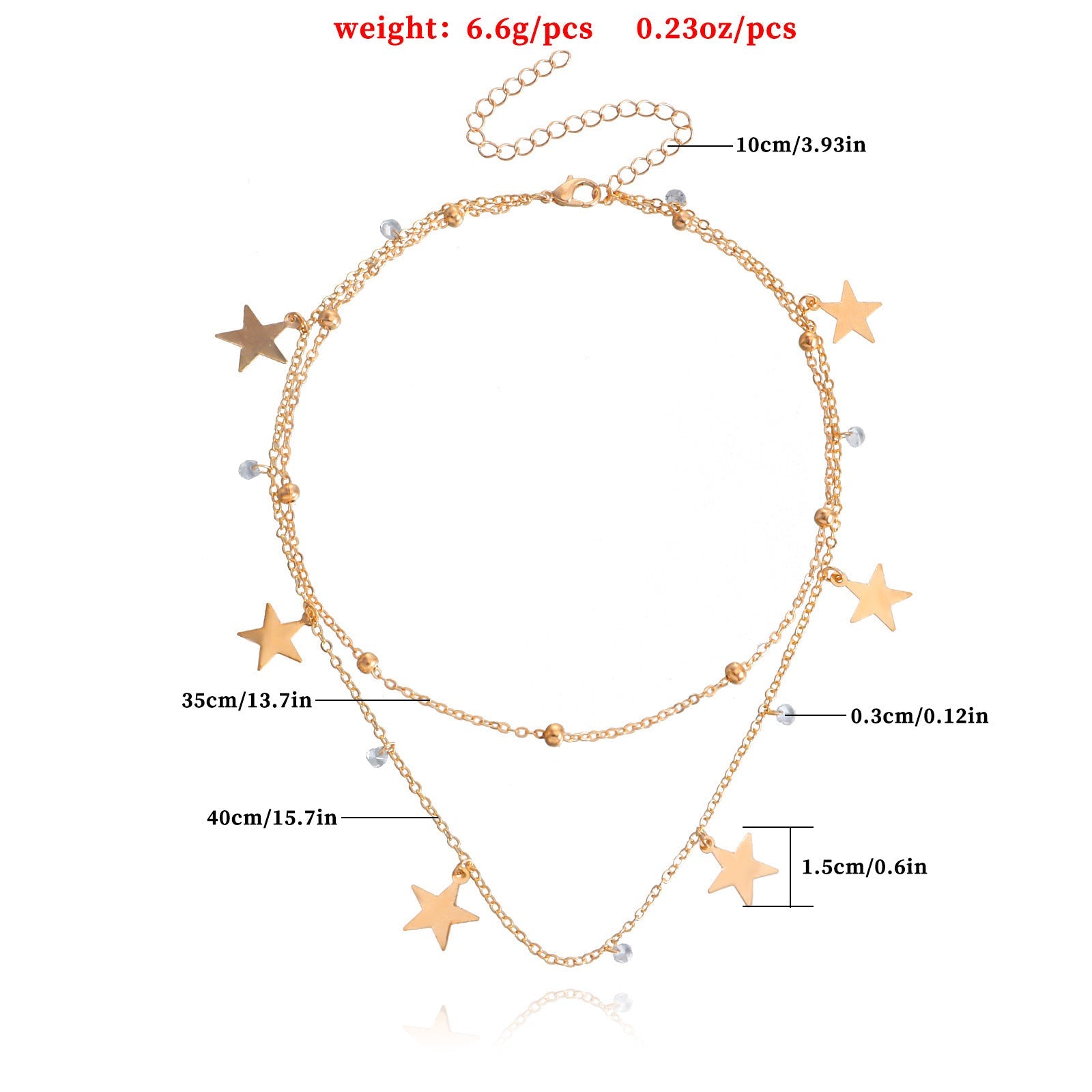 Star Charm Double Chain Necklace