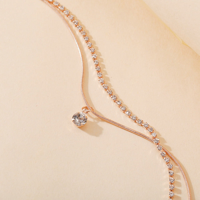 Bling Crystal Tennis Link Chain Anklets Jewelry