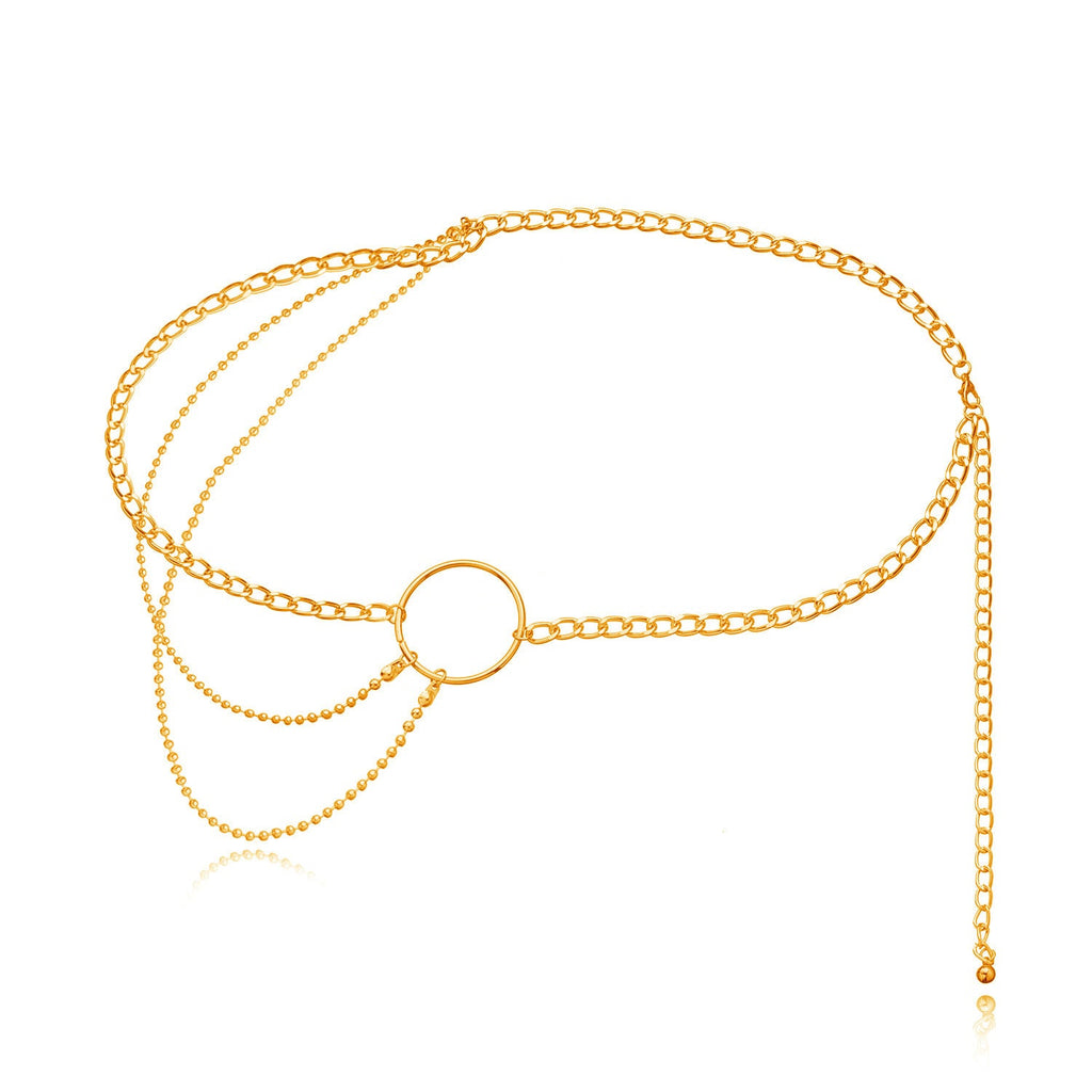 Hip Hop Punk Jewelry Retro Double Layer Metal Trouser Chain Waist Chain