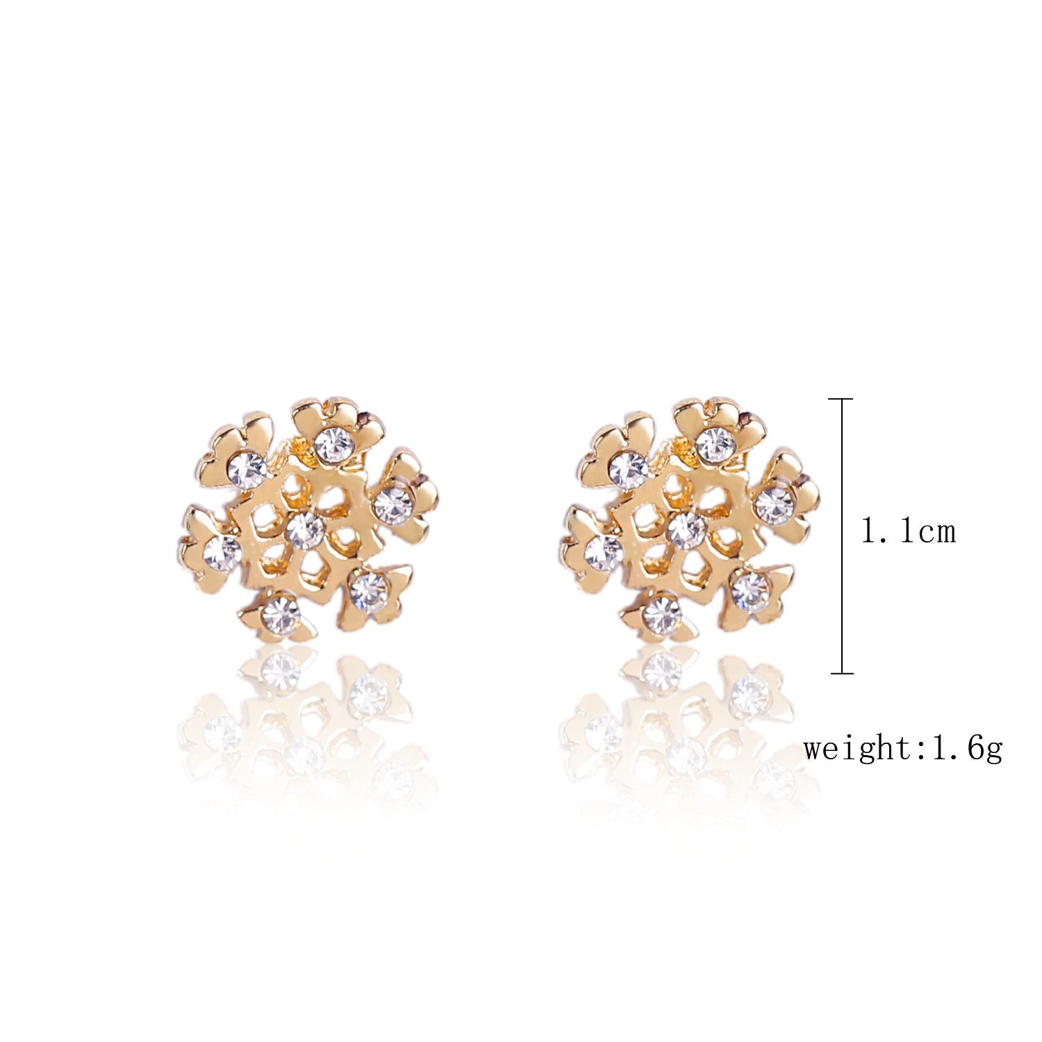 Rhinestone Snowflakes Earring