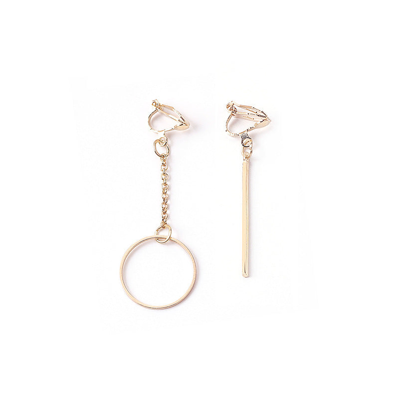 Geometric Triangle Tassel Earrings