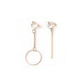 Geometric Triangle Tassel Earrings