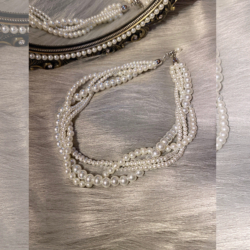 Twining Pearl Choker Necklaces for Women