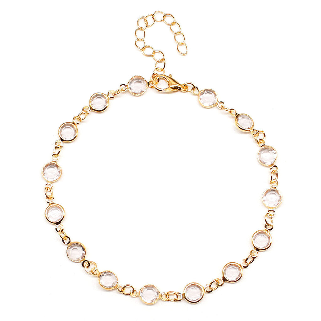 Crystal Stone Chain Anklet Jewelry