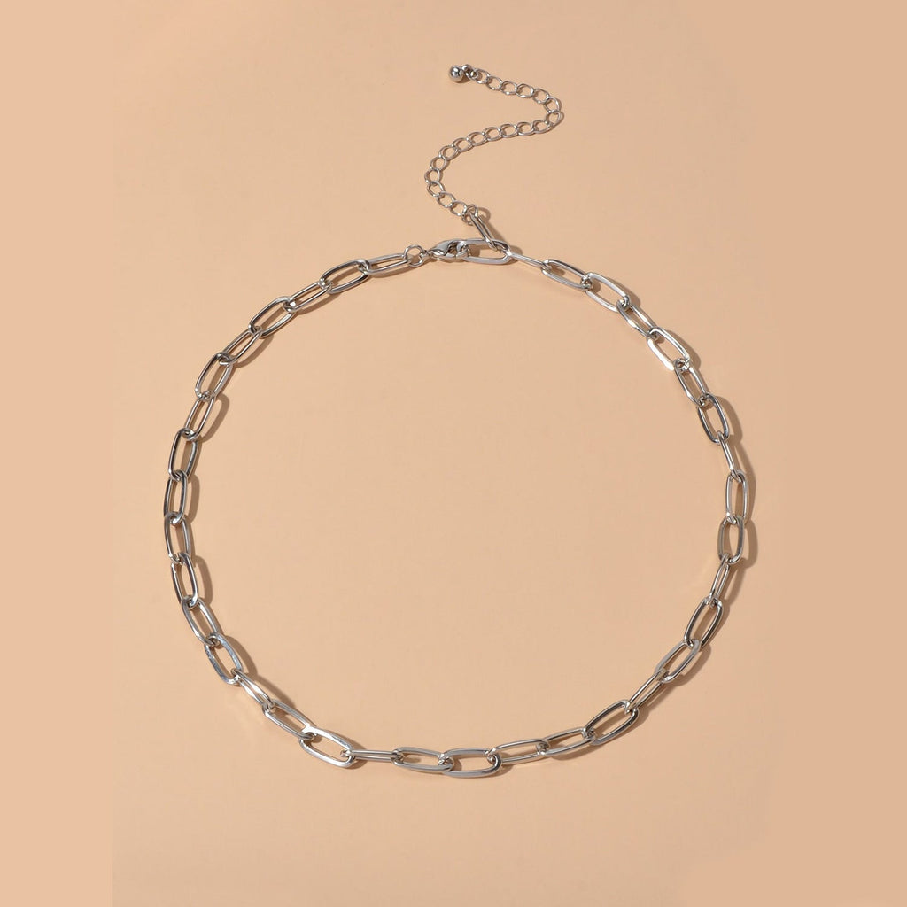 Paperclip Chain Chokers Necklaces