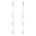 Heart Pearl Tassel Earring