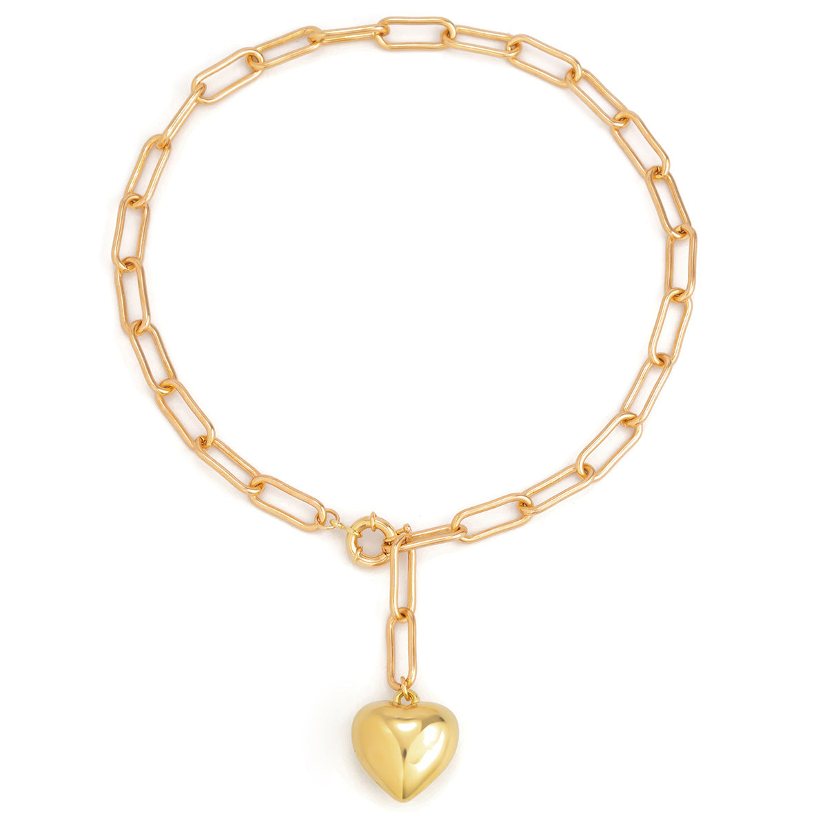 Simple Y-shaped Buckle Short Collar Chain Love Necklace