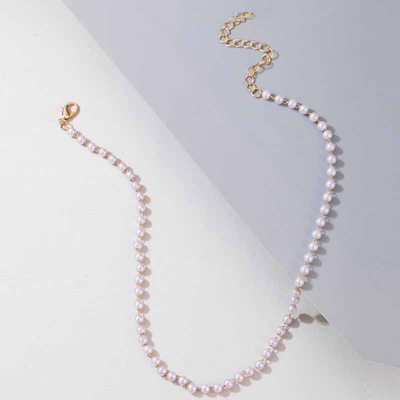 Fashion Jewelry Vintage Pearl Geometric Necklace