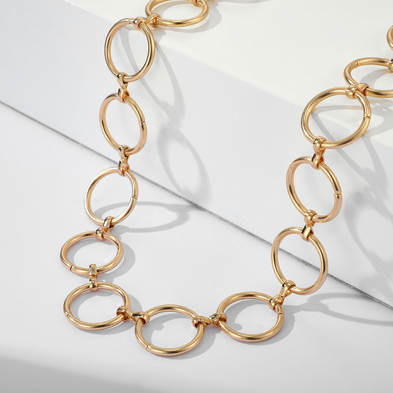 Chunky Circles Choker Necklace Women