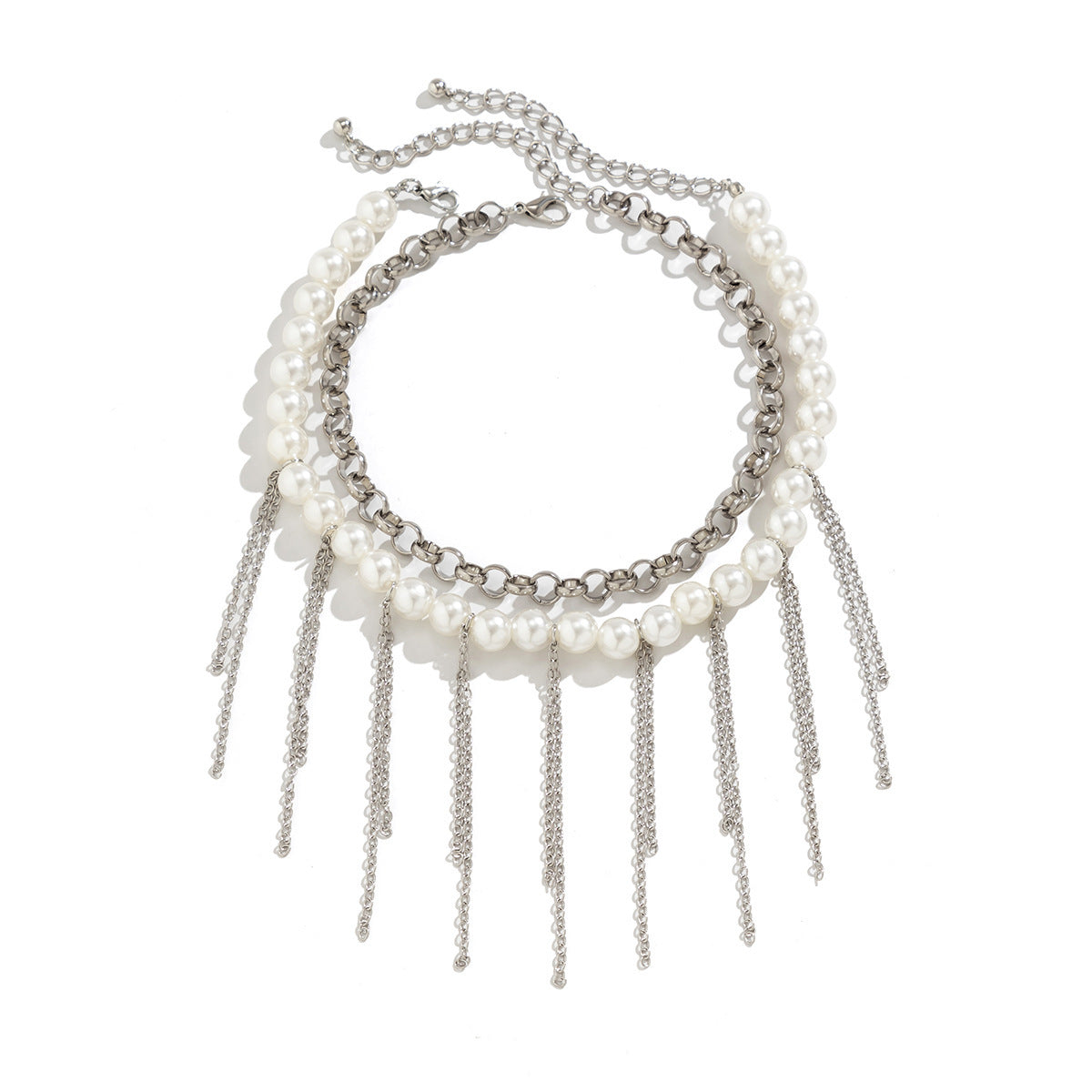 Tassel Sweater Chain Design Double Layer Vintage Necklace