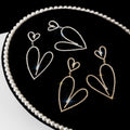 Crystal Rhinestone Heart Drop Dangle Earrings